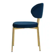 CADEIRA DE JANTAR DAISY - OURO/GALAXY BLUE - Foto 3
