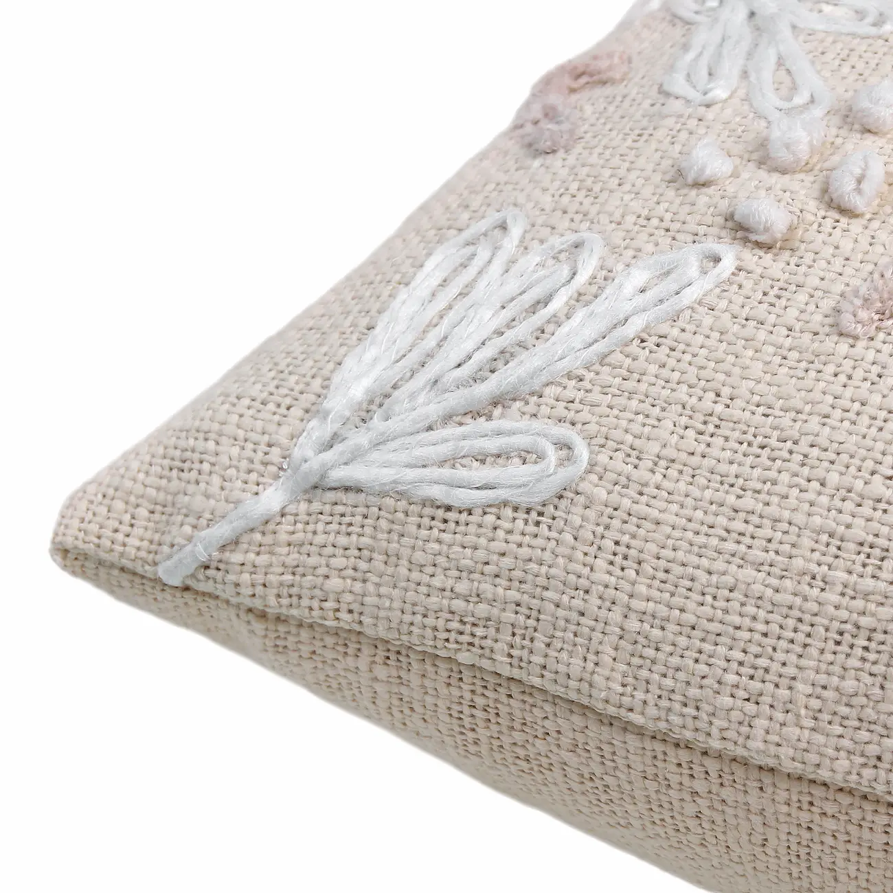 CAPA PARA ALMOFA 50 CM X 30 CM JARDIN BRODÉ - NATURAL - Foto 3