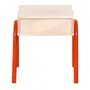 MESA DE CABECEIRA 1 GAVETA BOUNCE - LARANJA LED/NATURAL WASHED - Foto 6