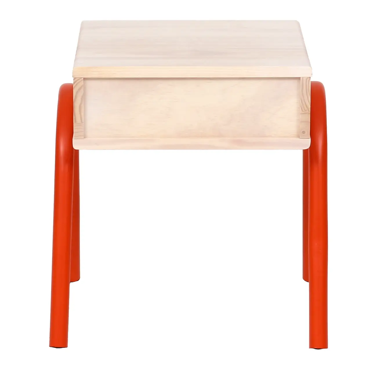 MESA DE CABECEIRA 1 GAVETA BOUNCE - LARANJA LED/NATURAL WASHED - Foto 6