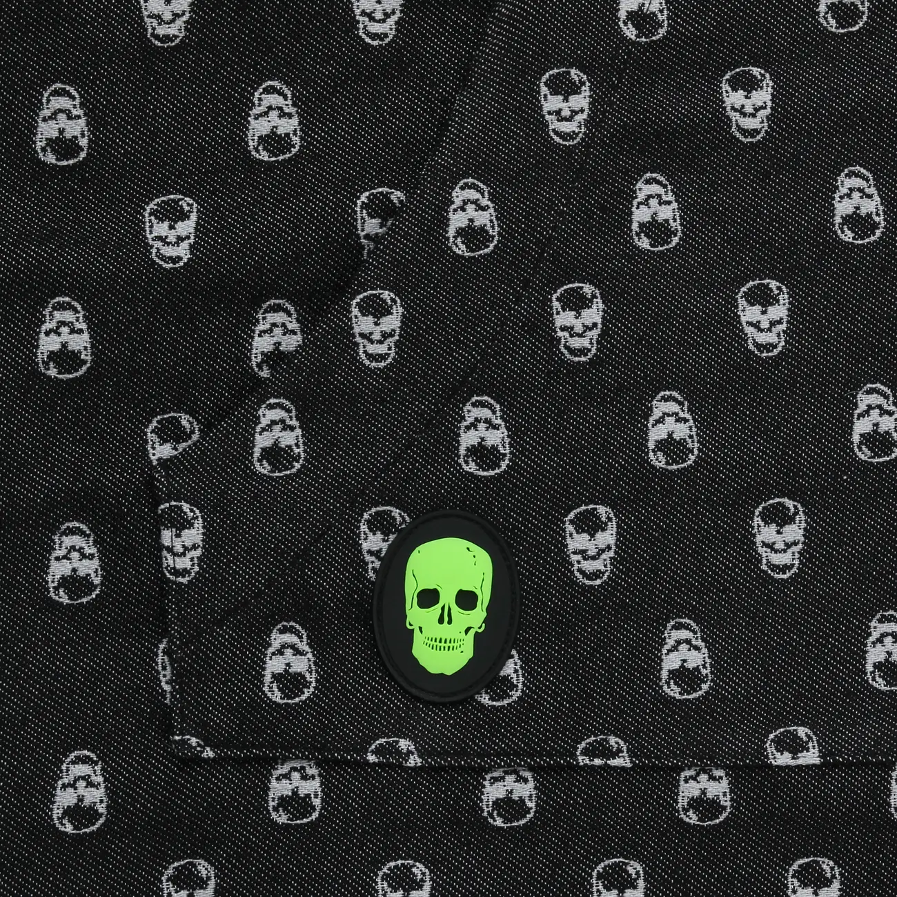 AVENTAL CAVEIRA - PRETO/VERDE FLUOR - Foto 2