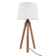 LUMINÁRIA DE MESA SLATS C/CUP P - NOZES/BRANCO - Foto 1