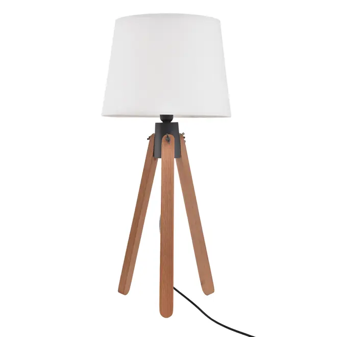 LUMINÁRIA DE MESA SLATS C/CUP P - NOZES/BRANCO - Foto 1
