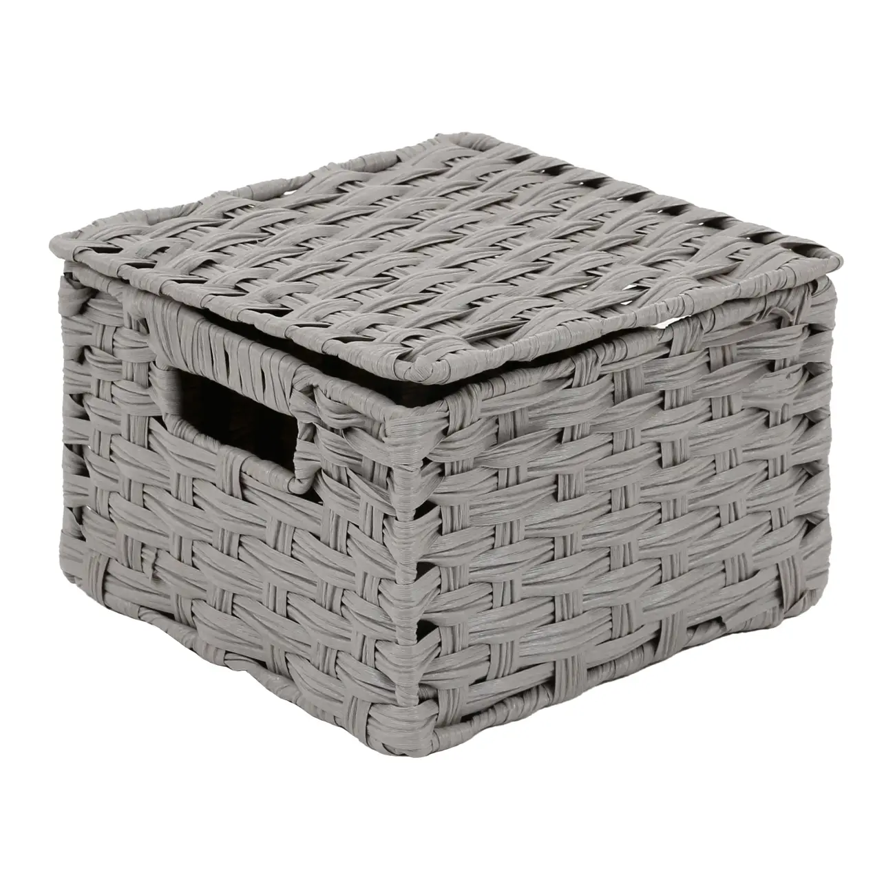 CESTO DOBRÁVEL 24 CM X 24 CM X 15 CM NID - CINZA PROVENCE - Foto 6