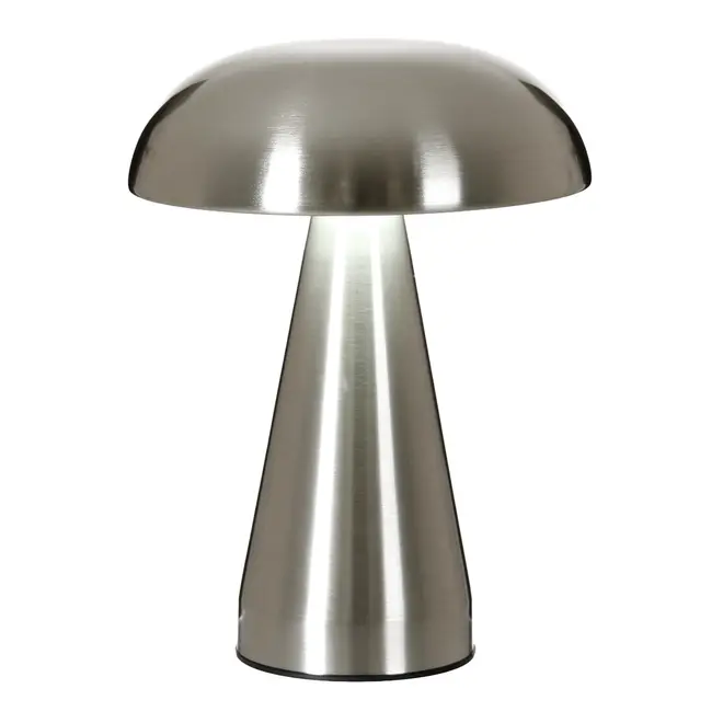 LUMINÁRIA DE MESA LED RECARREGÁVEL MUSHROOM - PRATA - Foto 4