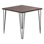 MESA DE JANTAR MESA 80 CM X 80 CM ZAHARA - PRETO/NOZES RÚSTICO - Foto 16