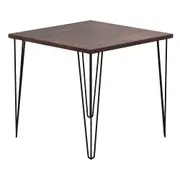 MESA DE JANTAR MESA 80 CM X 80 CM ZAHARA - PRETO/NOZES RÚSTICO - Foto 16