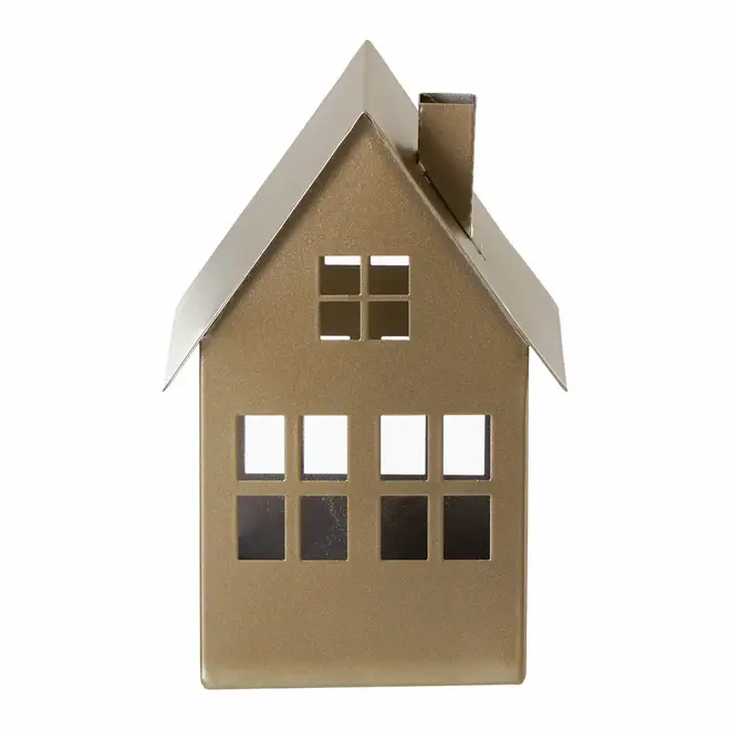 SUPORTE VELA CASA 16 CM FINE FESTIVITY - OURO - Foto 1