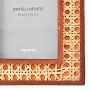 PORTA-RETRATO COM PALHINHA 10 CM X 15 CM STROH - NOZES/NATURAL - Foto 4
