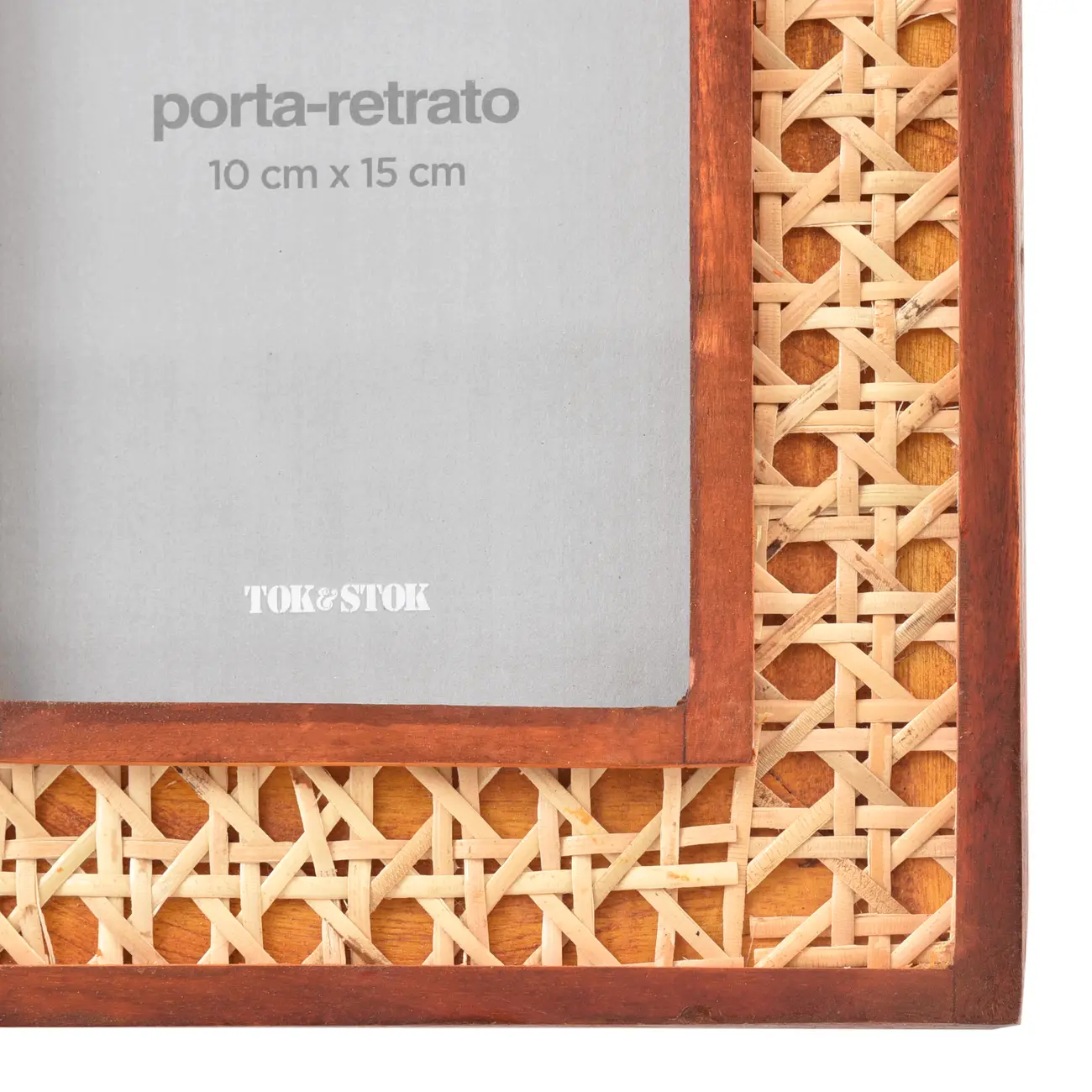 PORTA-RETRATO COM PALHINHA 10 CM X 15 CM STROH - NOZES/NATURAL - Foto 4