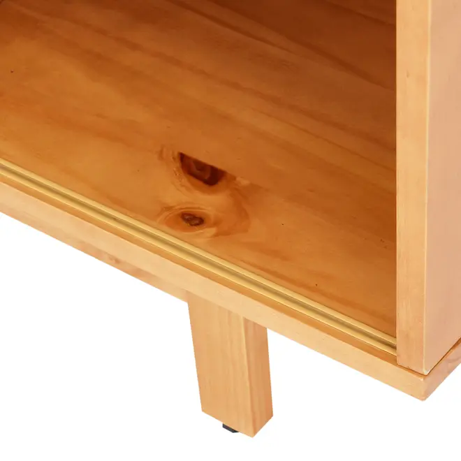 BUFFET 2 PORTAS DE CORRER COM PALHINHA 1,40 M X 40 CM PALHANDI - AMÊNDOA/NATURAL - Foto 11
