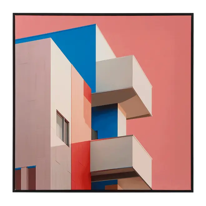 QUADRO I 50 CM X 50 CM COLOR CITY - PRETO/OLD PRETO - Foto 1