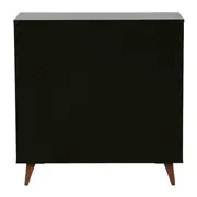 CÔMODA 5 GAVETAS 90 CM X 40 CM LIN - PRETO/NOZES - Foto 7