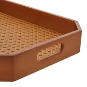 BANDEJA COM PALHINHA 38 CM X 26 CM ACÁCIA - ACÁCIA - Foto 8