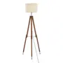 LUMINÁRIA DE CHÃO TRIPÉ C/CUP H CHEVRON - NATURAL/ZINCO - Foto 1