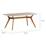 MESA DE JANTAR 1,80 M X 1 M ORGANIC - FREIJÓ/BRANCO - Foto 5