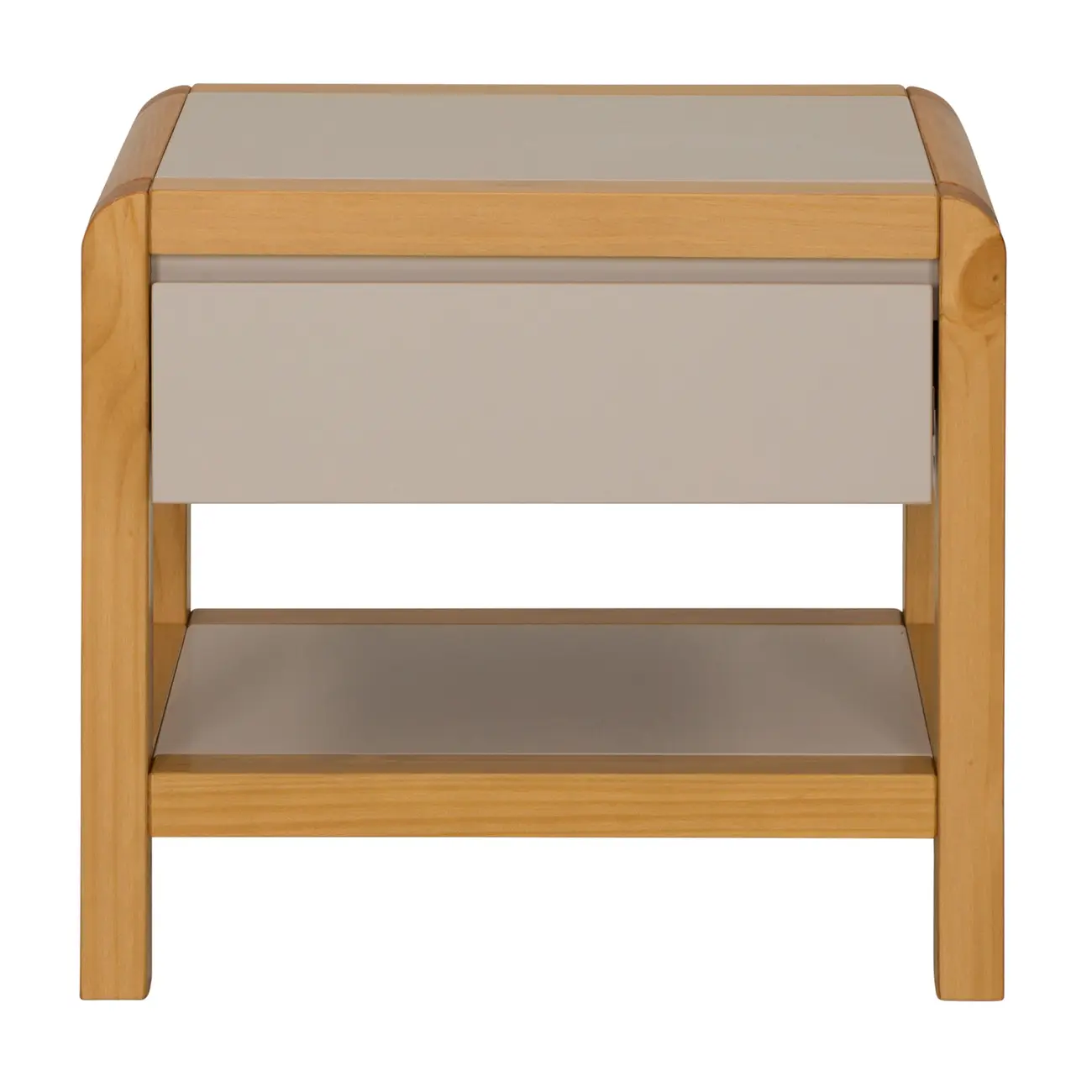 MESA DE CABECEIRA 1 GAVETA KANT - CAMELO/AMÊNDOA - Foto 1