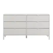 CÔMODA 6 GAVETAS 1,50 M X 42 CM SLEEK - BRANCO/GRANILITE - Foto 1