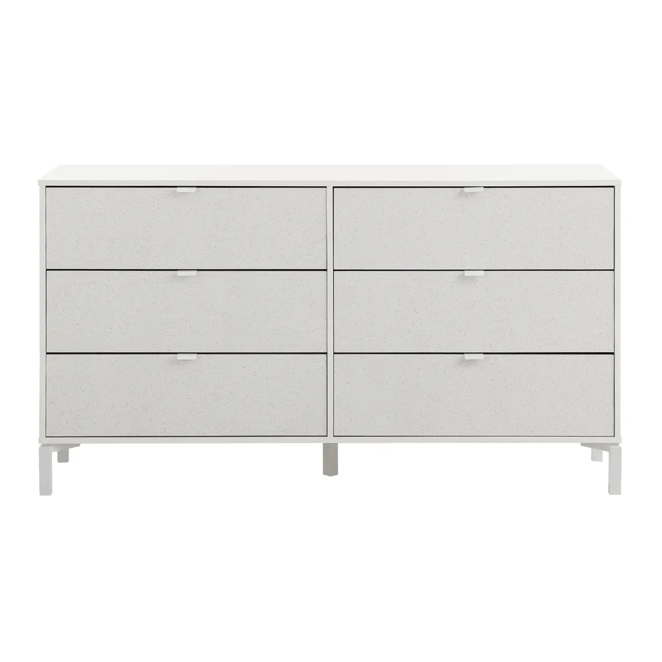 CÔMODA 6 GAVETAS 1,50 M X 42 CM SLEEK - BRANCO/GRANILITE - Foto 1