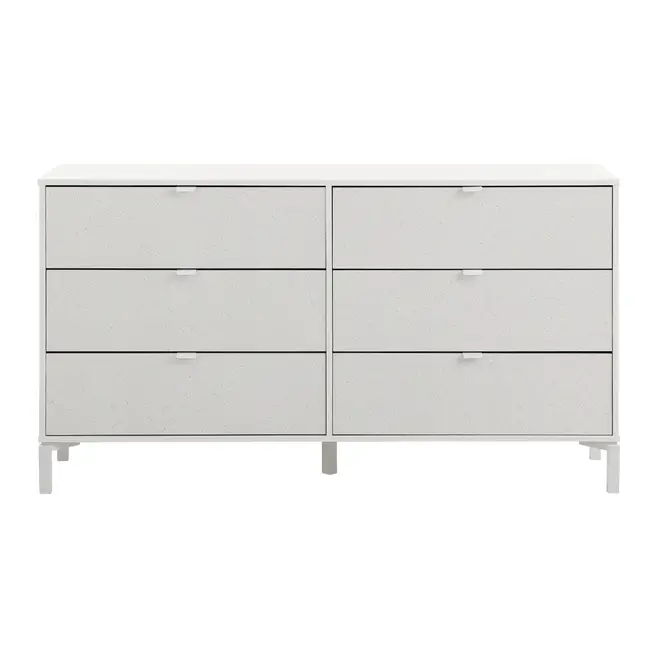 CÔMODA 6 GAVETAS 1,50 M X 42 CM SLEEK - BRANCO/GRANILITE - Foto 1
