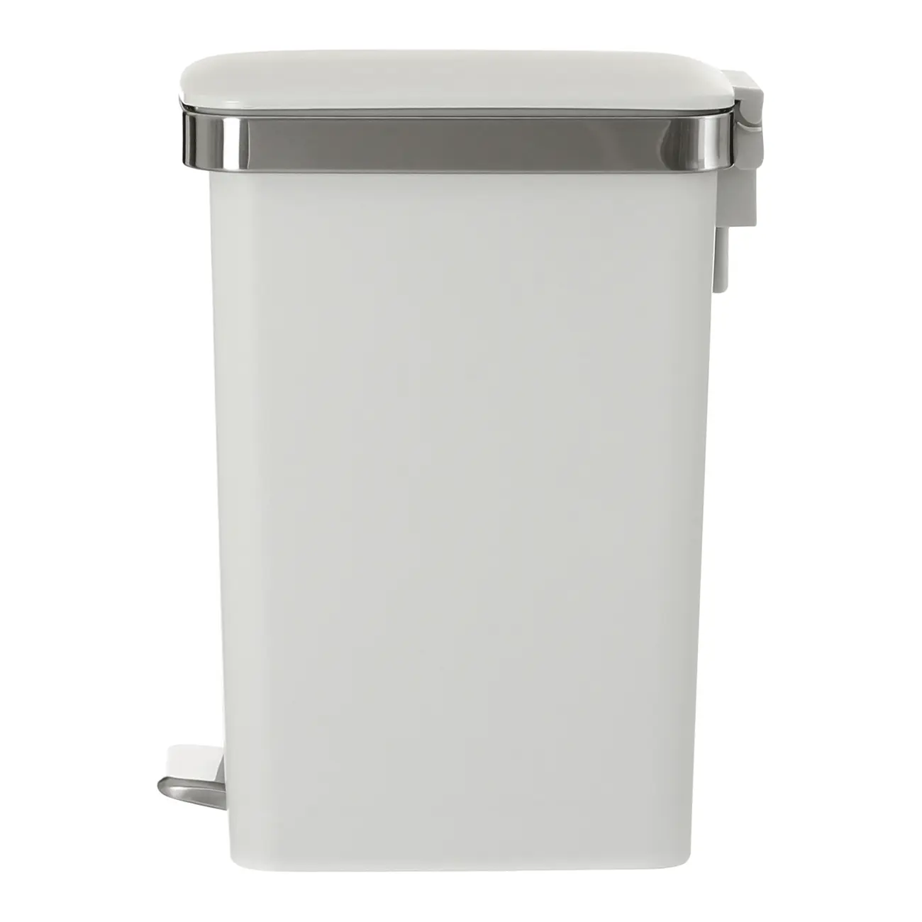 LIXEIRA COM PEDAL 15 L DAY USE - BRANCO/INOX - Foto 6