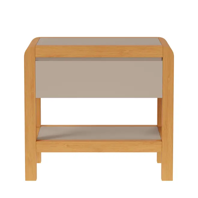 MESA DE CABECEIRA 1 GAVETA KANT - CAMELO/AMÊNDOA - Foto 15