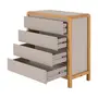 CÔMODA 4 GAVETAS 90 CM X 45 CM KANT - CAMELO/AMÊNDOA - Foto 5
