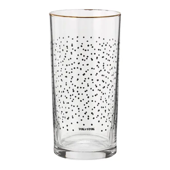 COPO LONG DRINK 300 ML HIPFIX POINT - INCOLOR/OURO - Foto 1
