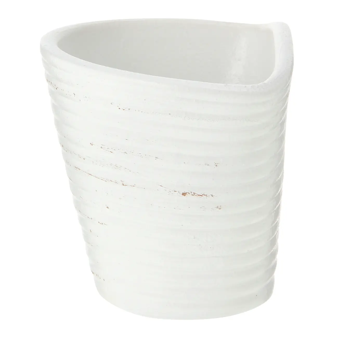 CACHEPÔ PAREDE 11 CM ONDULLE - BRANCO/ PATINA PROVENÇAL - Foto 4