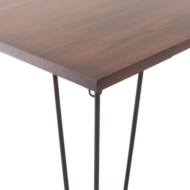 MESA DE JANTAR MESA 80 CM X 80 CM ZAHARA - PRETO/NOZES RÚSTICO - Foto 2