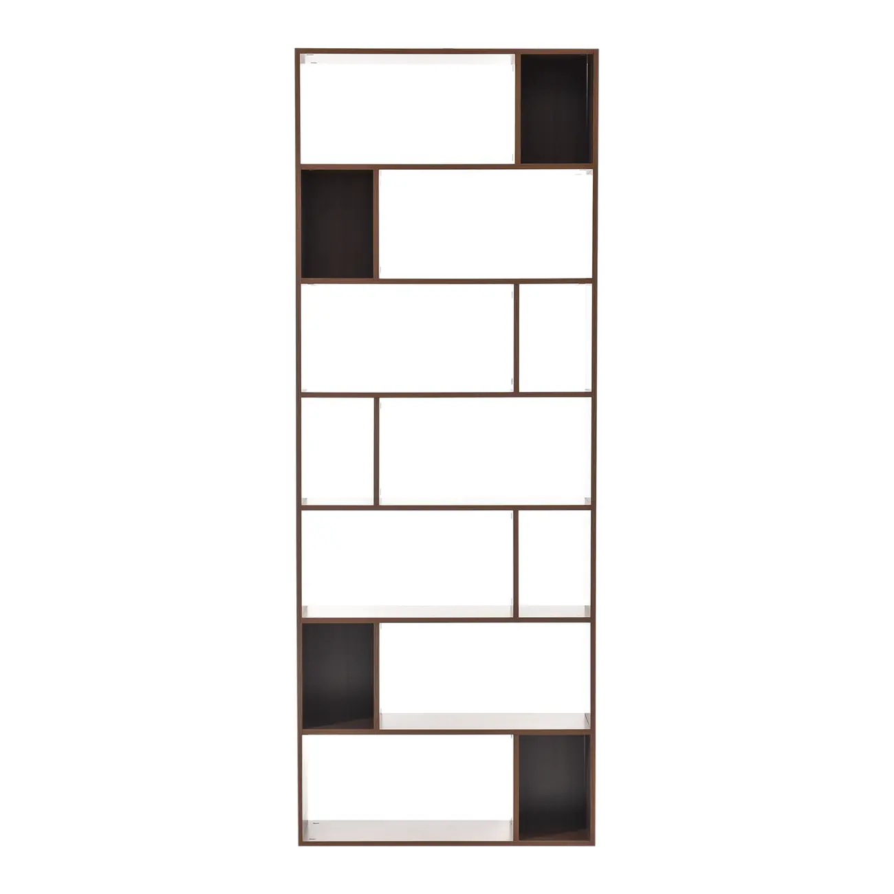 ESTANTE/DIVISÓRIA 80 CM X 2,12 M BLOCK WOOD - NOZES - Foto 1