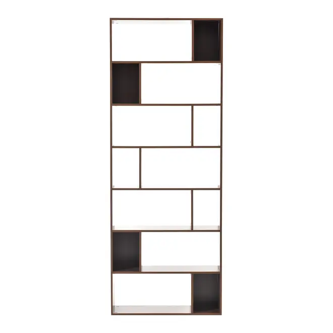 ESTANTE/DIVISÓRIA 80 CM X 2,12 M BLOCK WOOD - NOZES - Foto 1