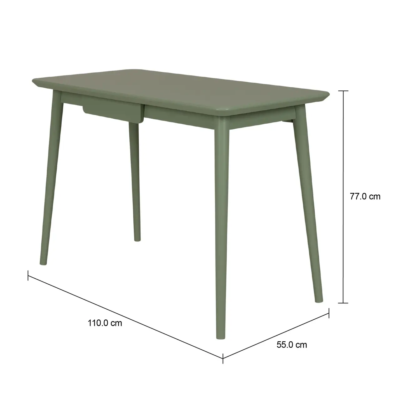 MESA DE ESCRITÓRIO 1 GAVETA 1,10 M X 55 CM SKAND - SÁLVIA - Foto 7