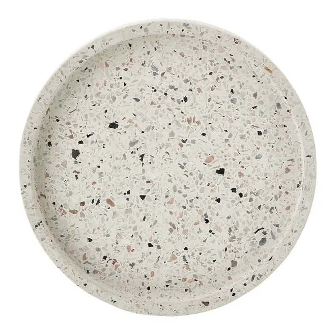 BANDEJA REDONDA 20 CM TERRAZZO - BRANCO/KONKRET - Foto 3
