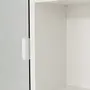 ARMÁRIO DE BANHEIRO COM ESPELHO 1 PORTA 80 CM X 70 CM SLEEK - BRANCO/PRATA - Foto 6