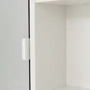 ARMÁRIO DE BANHEIRO COM ESPELHO 1 PORTA 80 CM X 70 CM SLEEK - BRANCO/PRATA - Foto 6