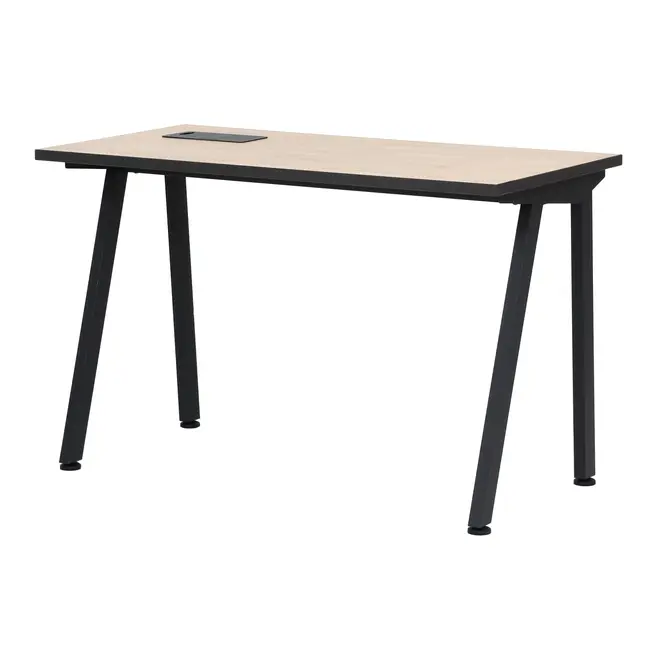 MESA 1,20 M X 60 CM COM CAIXA PARA CONECTIVIDADE ALETA - KONKRET/OAK TAMMI - Foto 2