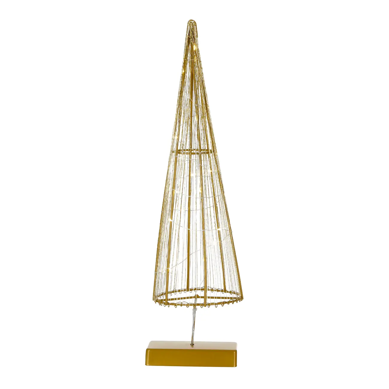 ADORNO ÁRVORE LED 50 CM FINE FESTIVITY - OURO/DOURO - Foto 1