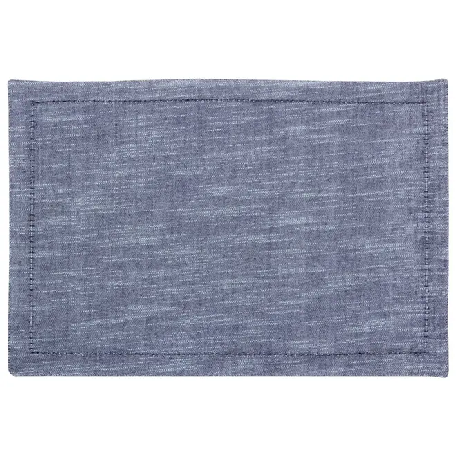 LUGAR AMERICANO TECIDO 48 CM X 33 CM RAYADO - AZUL - Foto 1