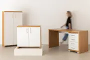 ARMÁRIO MÉDIO 2 PORTAS FIND - FREIJÓ/BRANCO - Foto 4