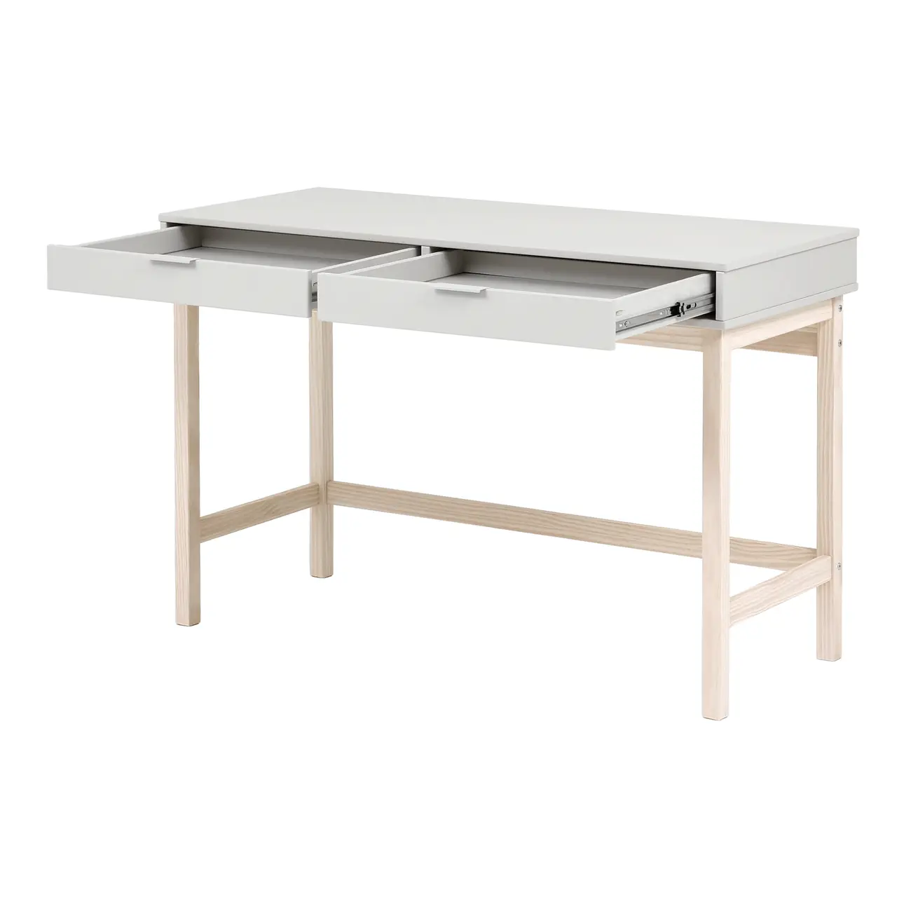 ESCRIVANINHA 2 GAVETAS 1,20 M X 50 CM SNAB - NATURAL WASHED/FLANDRES - Foto 3