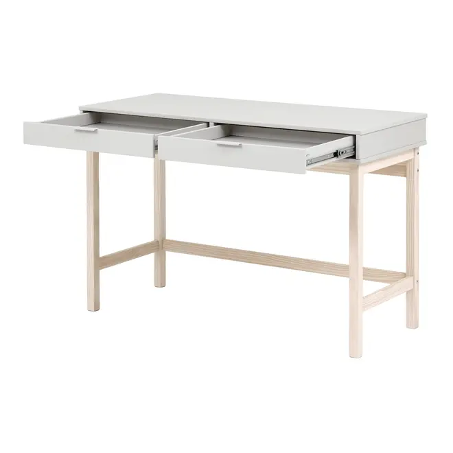 ESCRIVANINHA 2 GAVETAS 1,20 M X 50 CM SNAB - NATURAL WASHED/FLANDRES - Foto 3