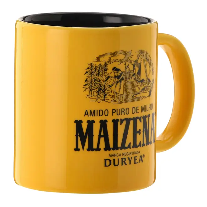 CANECA 300 ML MAIZENA - AMARELO/PRETO - Foto 2