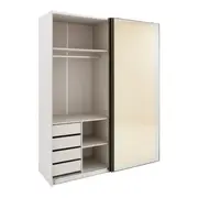 GUARDA-ROUPA DE CASAL 2 PORTAS DE CORRER COUTURE - BEGE/BRONZE - Foto 9