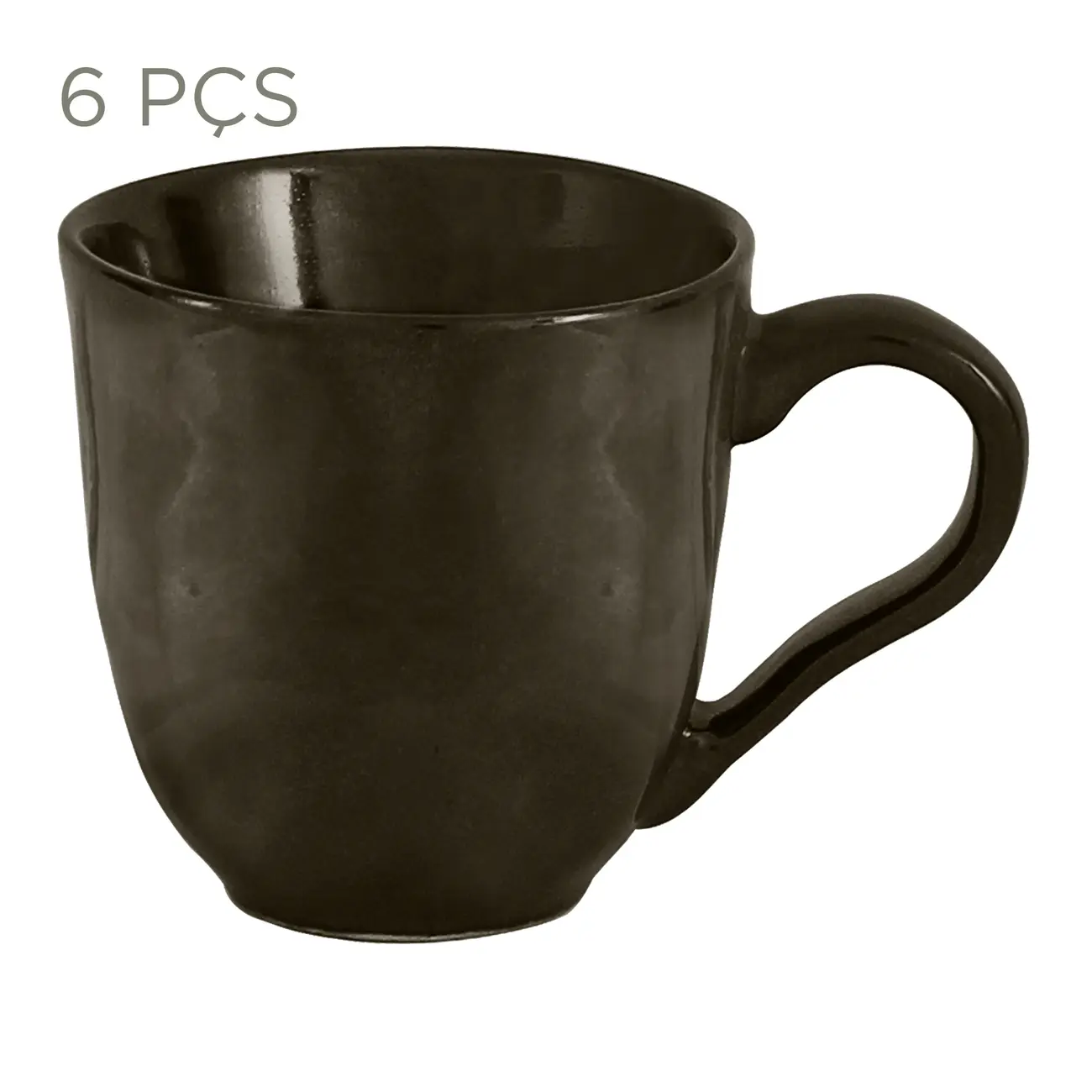JOGO CANECA 270 ML C/6 PÇS GEO ORGÂNICO - ONIX - Foto 1