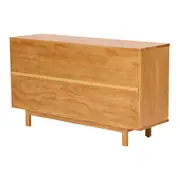 BUFFET 2 PORTAS DE CORRER COM PALHINHA 1,40 M X 40 CM PALHANDI - AMÊNDOA/NATURAL - Foto 6