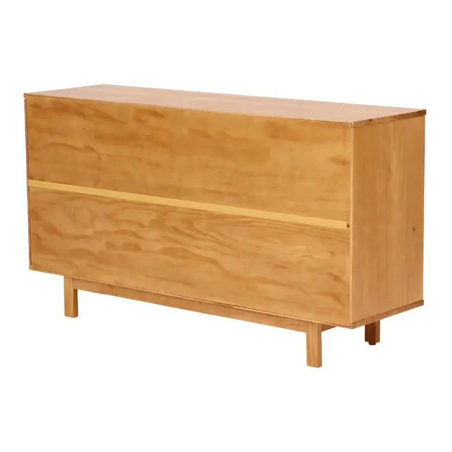 BUFFET 2 PORTAS DE CORRER COM PALHINHA 1,40 M X 40 CM PALHANDI - AMÊNDOA/NATURAL - Foto 6