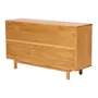 BUFFET 2 PORTAS DE CORRER COM PALHINHA 1,40 M X 40 CM PALHANDI - AMÊNDOA/NATURAL - Foto 6