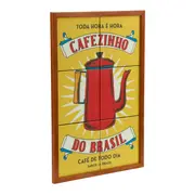 QUADRO 48 CM X 33 CM MEMÓRIA INTERIOR CAFÉZINHO - NOZES/AMARELO - Foto 2