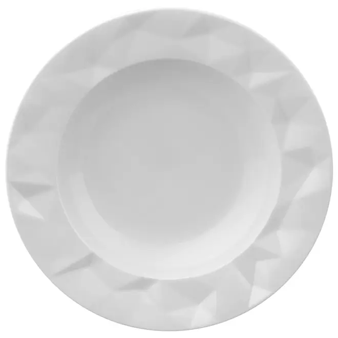 APARELHO DE JANTAR 20 PEÇAS FRACTAL - BRANCO - Foto 4